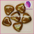 2015 whole sale artificial for DIY jewelry making Bead porcelain yellow 26X28mm heart shape 50pcs per bag